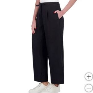 NWOT DKNY Wide Leg Belted Black Pants Size 16